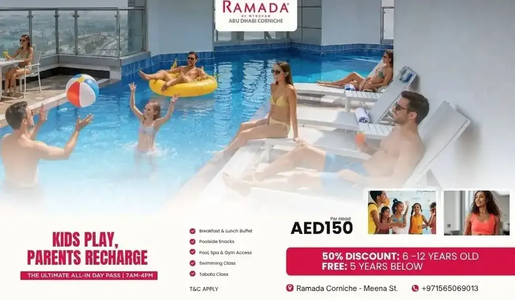 All Inclusive Day Pass at Ramada by Wyndham Abu Dhabi Corniche
